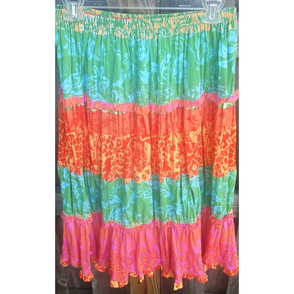 Skirt Multi Color Boho Peasant Xs Sigrid Olsen - image 5